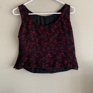 Ann Taylor cropped floral top